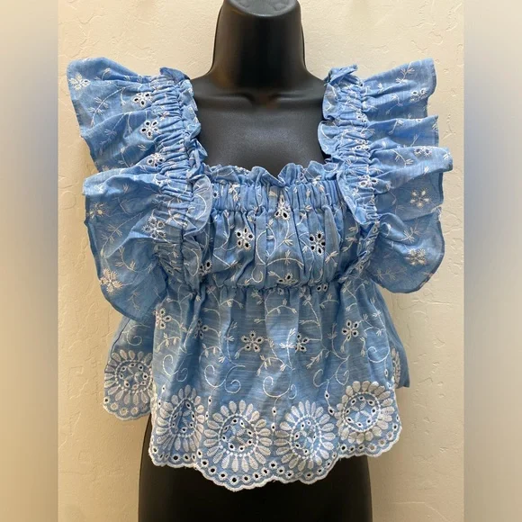 Zara Embroidery Top Size XS - Picture 6 of 10